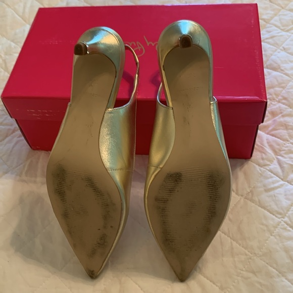 Lilly Pulitzer Erin sling back pump in metallic gold size 7.5 M - Picture 4 of 6